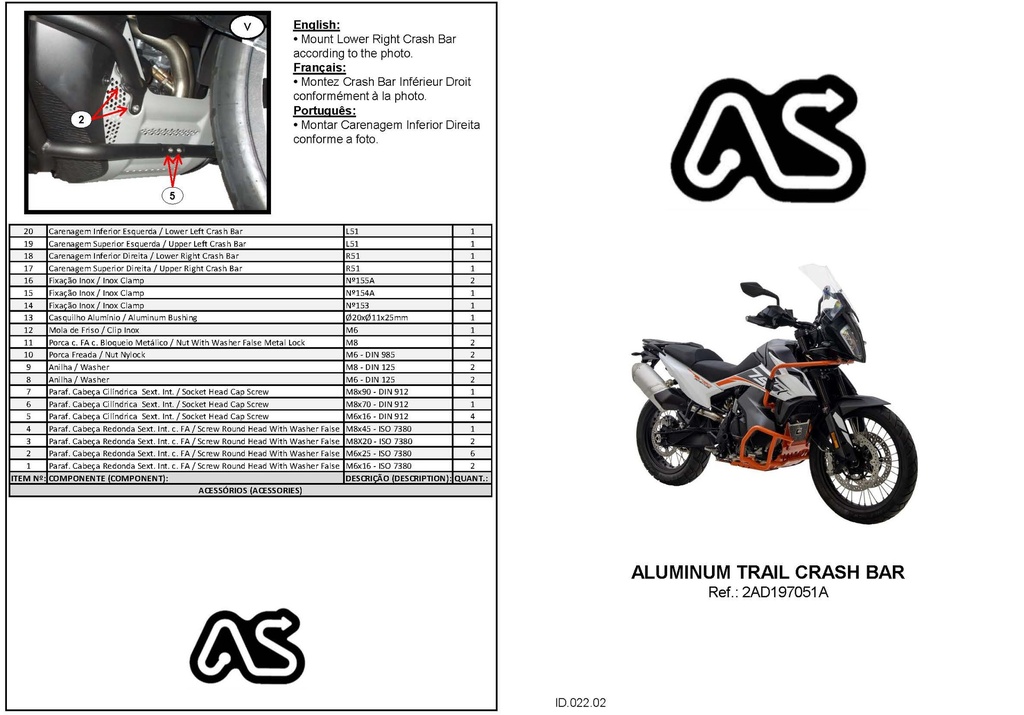 ktm 790 adventure crash bar